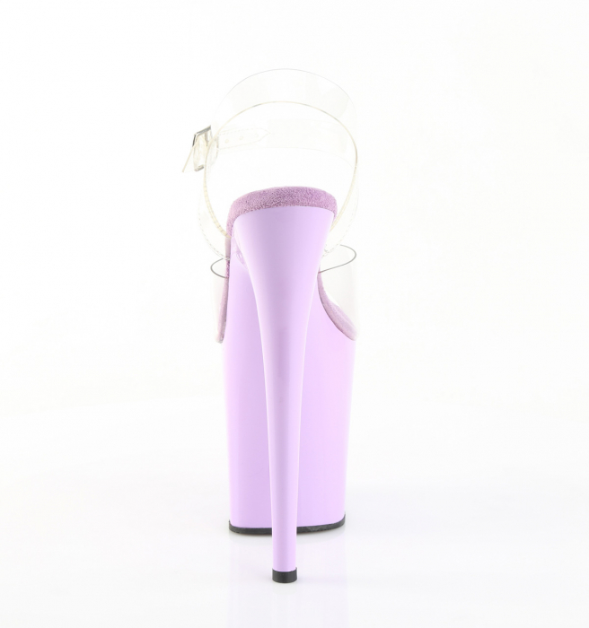 Sandale mov Pleaser cu toc inalt de 20 cm dans la bara [2]