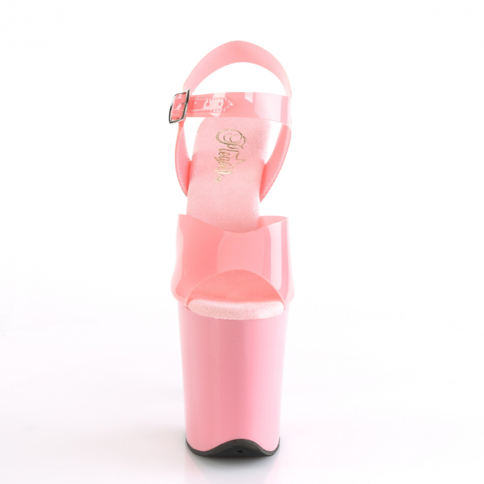 sandale roz pleaser cu platforma si toc inalt pole dance [2]