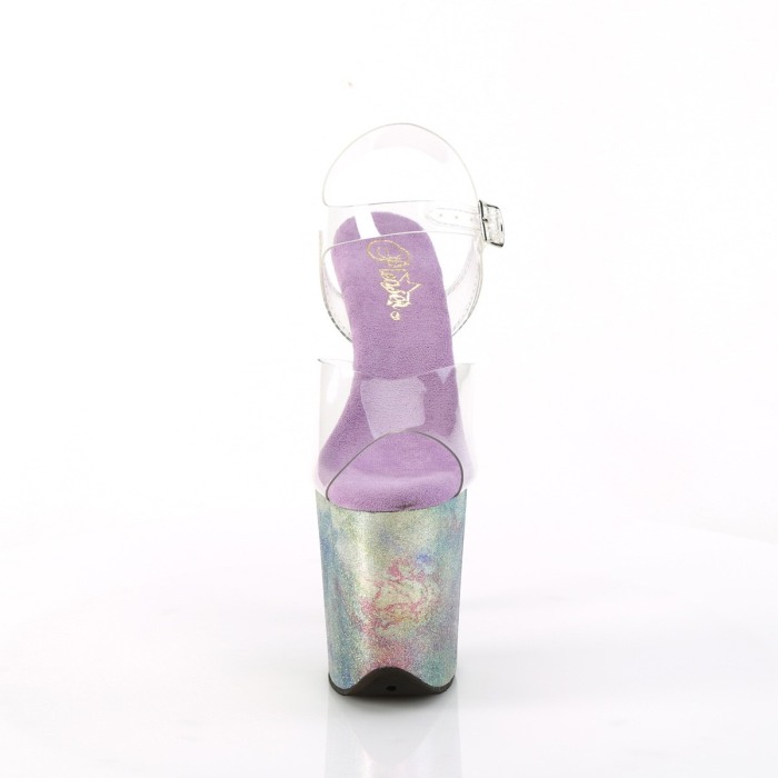 sandale colorate, rainbow, cu toc inalt de 20 cm pole dance [2]