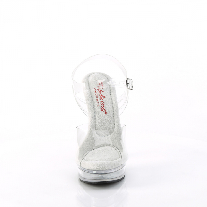 Sandale Majesty 508 transparente toc inalt concurs fitness mireasa [2]