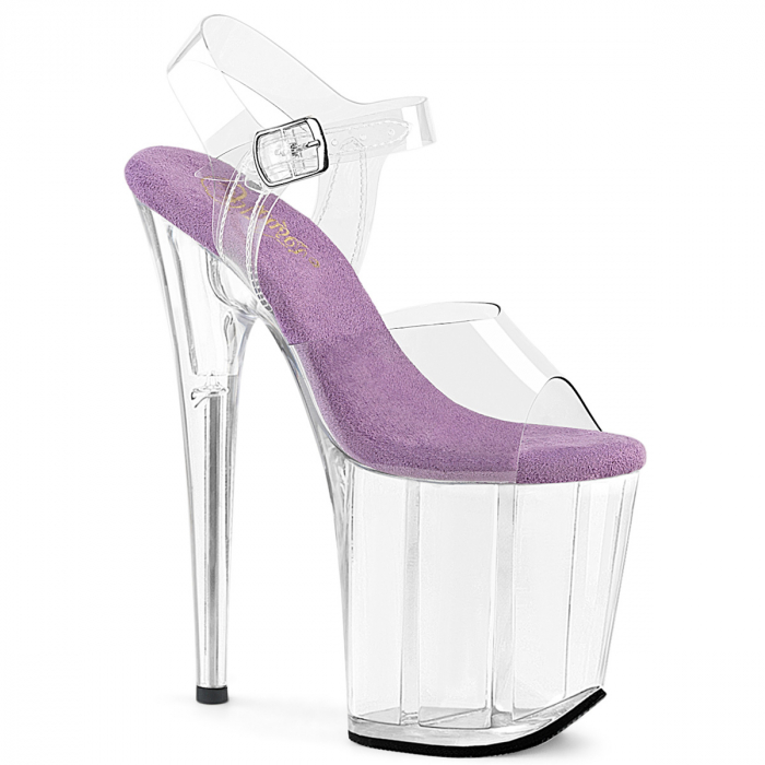 Sandale cu toc transparent comode, pentru pole dance [1]