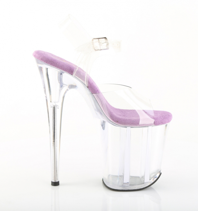 Sandale cu toc transparent comode, pentru pole dance [2]