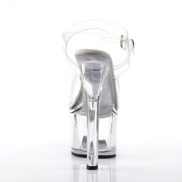 Sandale transparente cu toc, comode, brand Pleaser [4]
