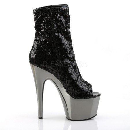 Botine cu toc inalt de 17.8 cm, pleaser USA, dans la bara de scena [4]