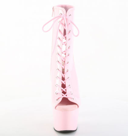 Botine de dama, cu toc inalt, roz [2]
