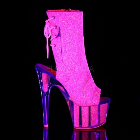 Botine roz cu toc inalt si platforma [4]
