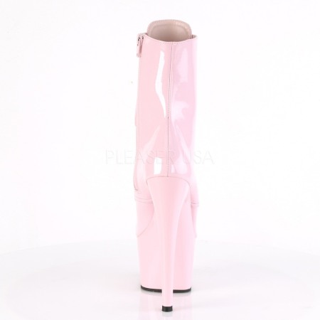 Botine roz cu toc inalt si platforma marimi mari, brand Pleaser USA [3]