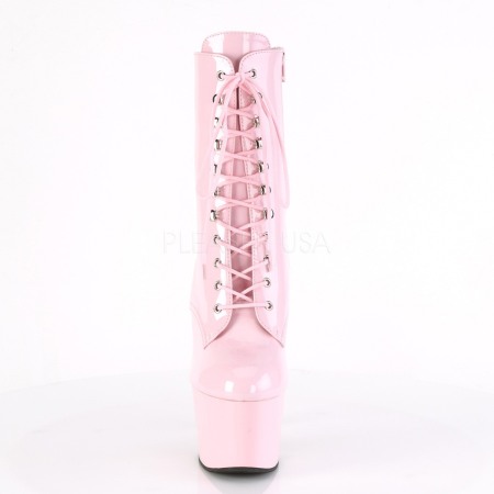 Botine roz cu toc inalt si platforma marimi mari, brand Pleaser USA [1]