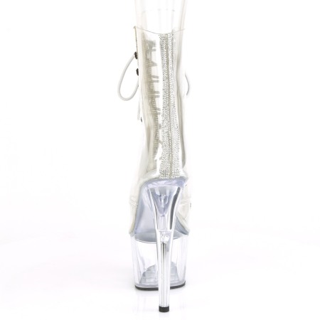 Botine cu platforma transparente, cu toc, elegante [3]