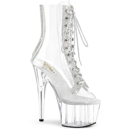 Botine - Botine cu platforma transparente, cu toc, elegante