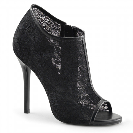 Botine - Botine din dantela cu toc inalt de 12 cm elegante