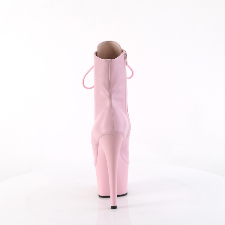 Botine roz din piele ecologica cu varf decpuat ADORE 1021 [4]