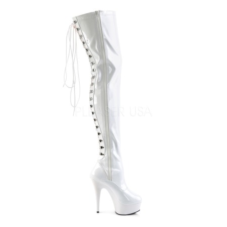 Cizme albe peste genunchi DELIGHT 3063 [4]