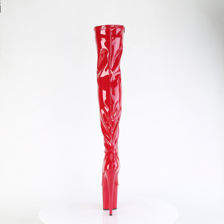 Cizme rosii peste genunchi cu toc inalt 20 cm pole dance [4]