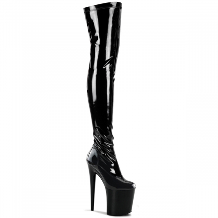 Cizme Peste Genunchi - Cizme pleaser toc inalt 20 cm pole dance papuci dansatoare dans la bara