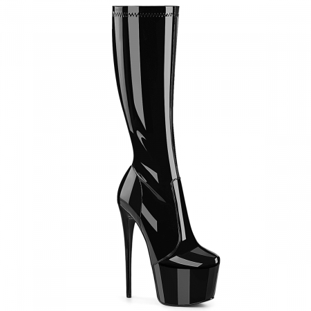 Marimi mari - Cizme inalte cu toc subtire, elegante Pleaser USA