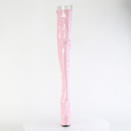 Cizme lungi peste genunchi, roz, comode pentru pole dance [2]