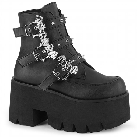 Cizme Gotic - Ghete stil gotic, opium, demonia cult, cu toc gros