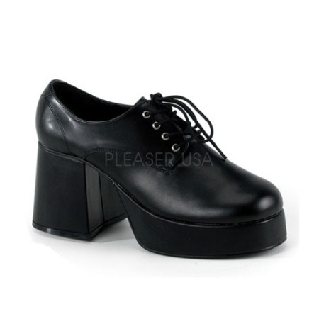 Incaltaminte Gotic Barbati - Pantofi cu toc gros, model retro, pentru barbati