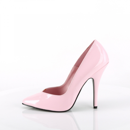 Pantofi stiletto roz, comozi, cu toc de 12 cm [2]