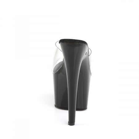 Sandale Pleaser toc inalt si platforma pole dance toc 17 cm negre [1]