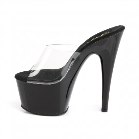 Sandale Pleaser toc inalt si platforma pole dance toc 17 cm negre [4]