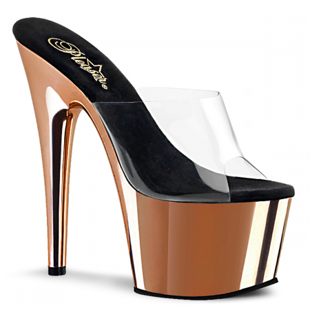 ADORE - Sandale Pleaser toc inalt si platforma pole dance toc 17 cm rose