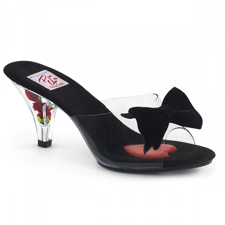Marimi mari - Sandale pin up cu toc mic si marimi mari