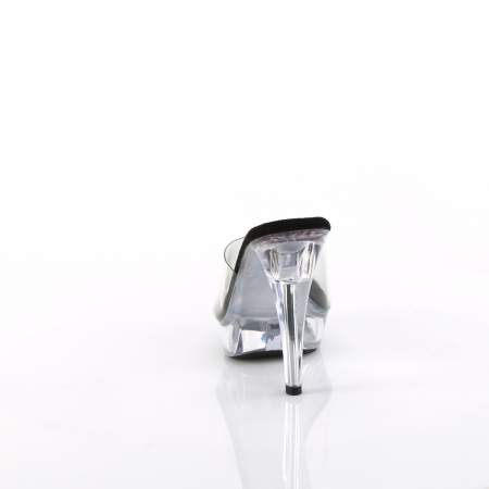 Sandale transparente cu toc de 12 cm si platforma pleaser sua [2]