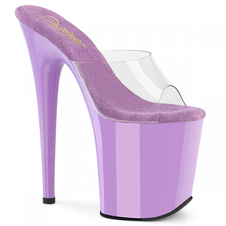 Toc 20 cm - Sandale Pleaser toc inalt mov si platforma pole dance dans la bara