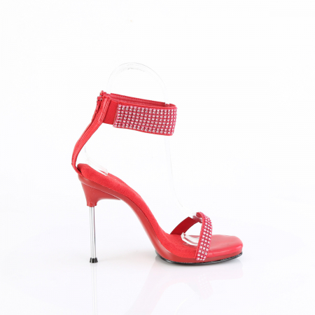Sandale concurs fitness de mireasa pleaser toc de 12 cm rosii [3]