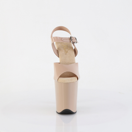sandale flamingo 808 cu toc crem inalt si platforma [3]