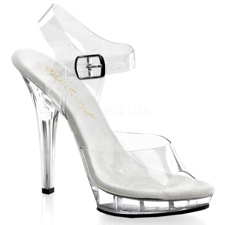 Pantofi Mireasa - Sandale LIP 108 transparente toc inalt concurs fitness mireasa
