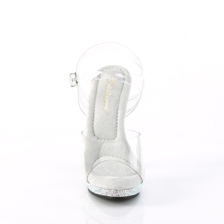 Sandale LIP 108 dm transparente cu pietricele toc inalt concurs fitness mireasa [1]