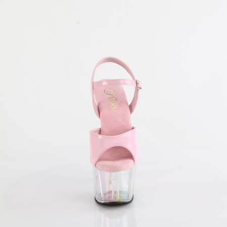 Sandale roz cu platforma transparenta. Sandale comode [2]