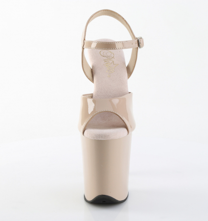 Sandale Pleaser de scena, dans la bara, cu toc nude de 20 cm [1]