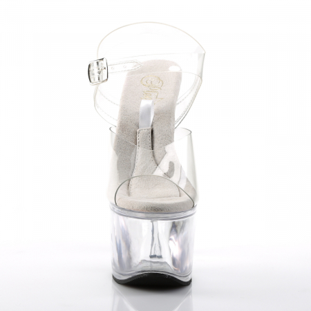 Sandale transparente cu toc, comode, brand Pleaser [1]