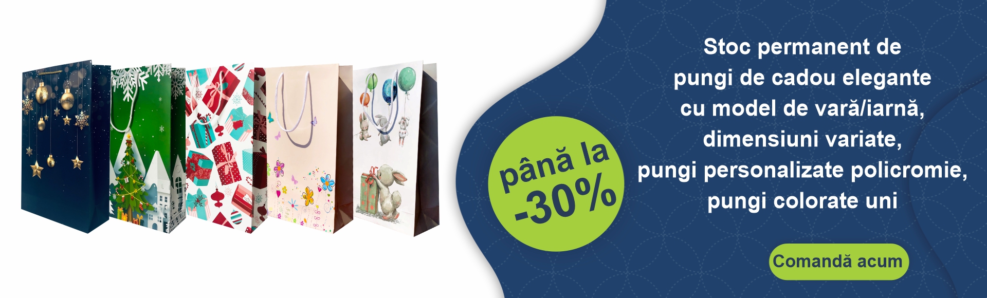 Pungi cadou de hartie cu modele