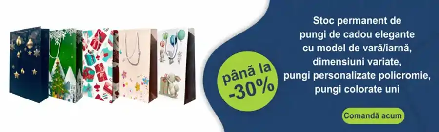 Pungi cadou de hartie cu modele