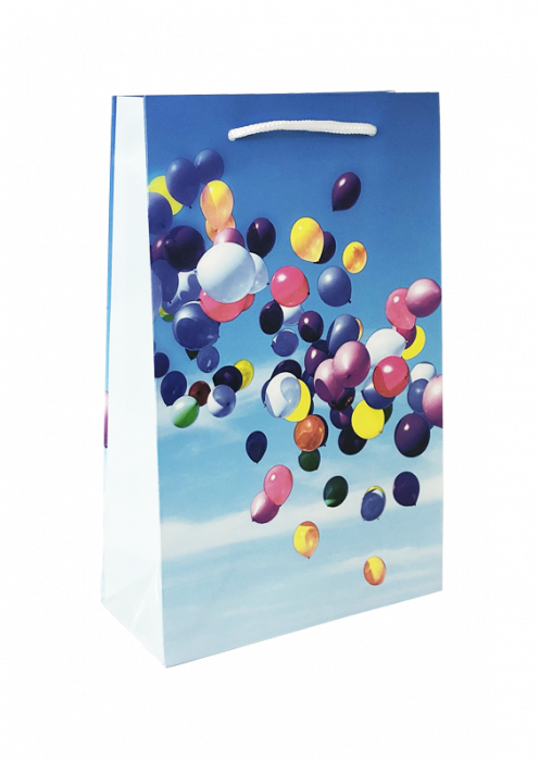 Punga cadou de hartie medie cu model vara - baloane [1]
