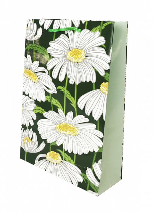 Punga cadou de hartie medie cu model vara - margarete [1]