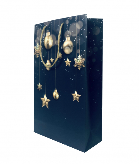 Punga de cadou mare cu model elegant de Craciun [5]