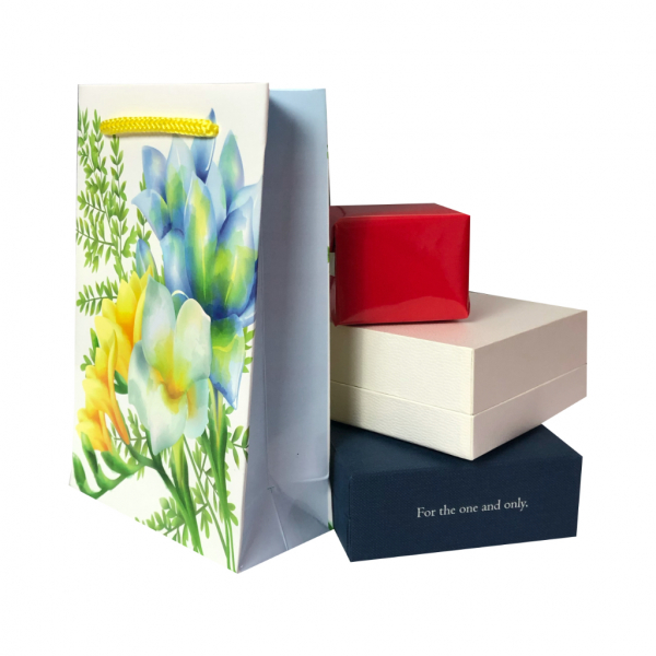 Punga de cadou mica, model elegant cu inimioare [6]