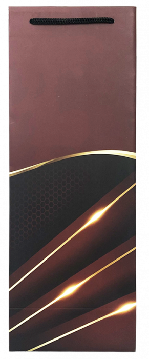 Punga de cadou pentru sticla model elegant visiniu [3]