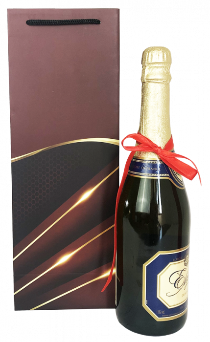 Punga de cadou pentru sticla model elegant visiniu [5]