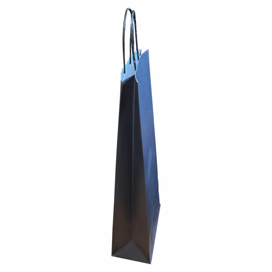 Pungi hartie NEGRE pentru 1 sticla vin, 14x39x8 cm [2]