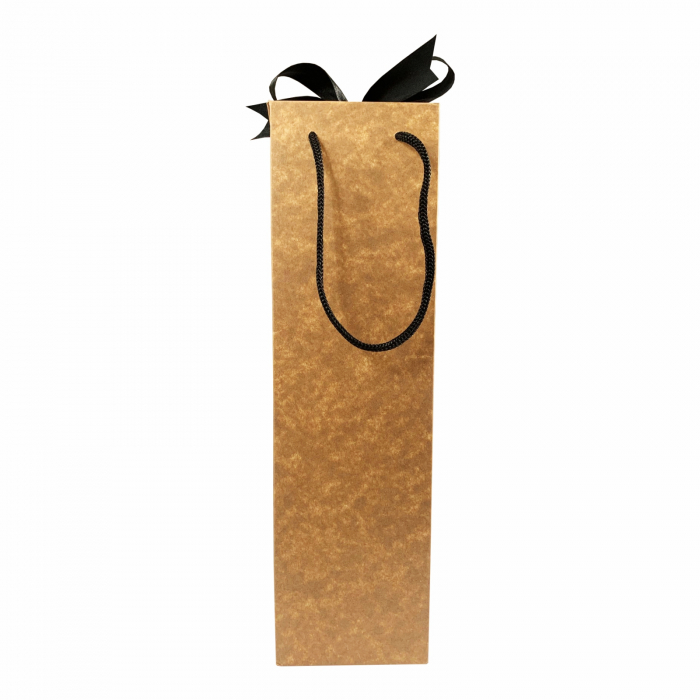 SET 10 Boxbag pungi cadou kraft natur pentru 1 sticla vin (35x10x9 cm) [4]