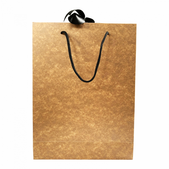 SET 10 Boxbag pungi cadou kraft natur pentru 3 sticle vin (35x25x9 cm) [5]