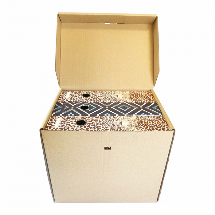 SET 10 Container (cutie) arhivare cu capac pentru 3 bibliorafturi [3]