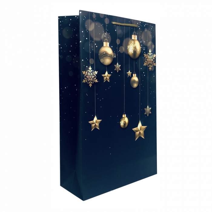 Punga de cadou mare cu model elegant de Craciun [1]